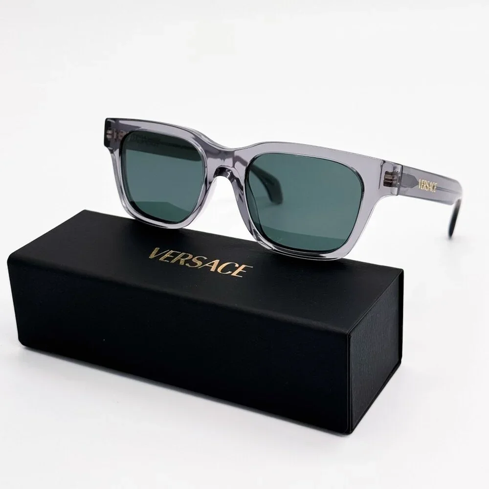 NEW VE4486 5510/71 VERSACE GRAY GREEN UNISEX SUNGLASSES VE4486 551071